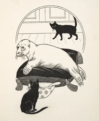 Domestikovaný tuleň, ze sta anekdot o zvířatech, pub. 1924