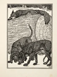 Mazaný jako liška, ze Sto anekdot o zvířatech, hospoda. 1924