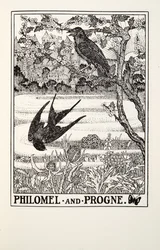 Philomel a Progne, z Fontaine Fables, hospoda. 1905