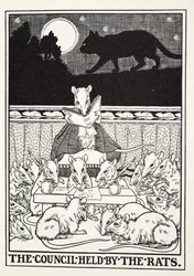 Rada držená krysami, z Fontainových pohádek, pub. 1905