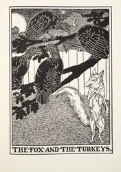 The Fox and the Turkeys, from Fontaine Fables, pub. 1905