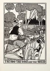 Hog, the Goat and the Sheep, from Fontaine Fables, pub. 1905