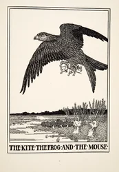 Kite, the Frog and the Mouse, ze Sto bajek Ezopových, pub. 1903