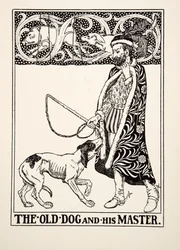 Starý pes a jeho pán, ze Sto Ezopových bajek, pub.1903