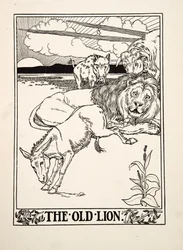 Starý lev, ze sta Ezopových bajek, pub. 1903
