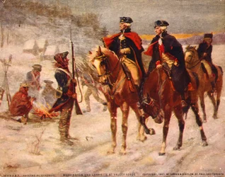 Washington A Lafayette V Valley Forge / Obraz Dunsmore. C. 1907.