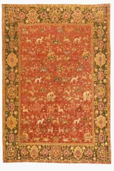 Zvířecí koberec, z Isfahánu (textil)