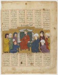 Lahhak a Farshidward před Afrasiyab ze Shahnamy (Kniha králů)