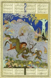 Rustem zabíjí draka, asi 1500-1540