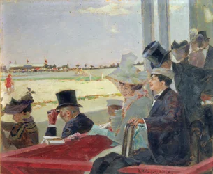 Dostihy, 1902 (olej na dřevě)