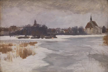Pohled na Faaborg. Zima