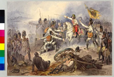 Bitva u Stockachu 1799 (akvarel)