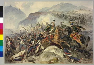 Bitva u Tarvisu 1797 (akvarel)