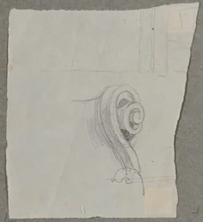 Fontána v broskvové zahradě Horního Belvederu: detail
