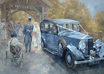 Venkovská svatba 30. let (olej na plátně)