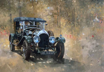 3litrový Bentley v Cottesbrooke (olej na plátně)