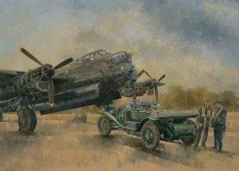 Lancaster a Bentley, 2000 (olej na plátně)
