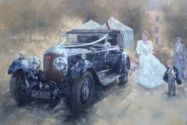Bentley a nevěsta (olej na plátně)