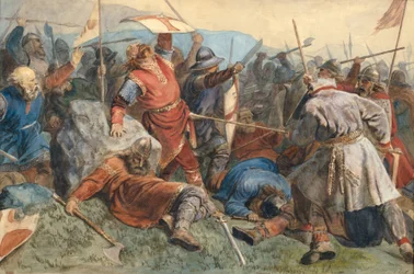 Pád svatého Olava v bitvě u Stiklestadu