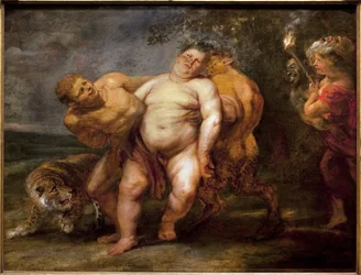 Silene opilá. Obraz doprovodu Pierra Paula Rubense (1577-1640), olej na dřevě, polovina 17. století. Muzeum výtvarných umění v Angers.