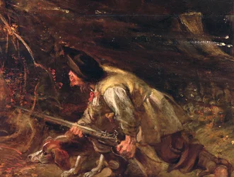 Podzimní krajina s výhledem na Het Steen v časném ránu, kolem roku 1636 (detail 259758)
