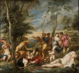 La Bacchanale des Andriens (et Ariane endormie) - Bakchanal of the Andrians - Rubens, Pieter Paul (1577-1640) - 30. léta 17. století - Olej na plátně - 200x215 - Nationalmuseum Stockholm