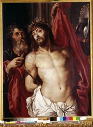 Trnová koruna, Ecce Homo (Trnová koruna, Ecce Homo). Obraz Peter Paul (Pierre-Paul) Rubens (nebo Peter Paul nebo Petrus Paulus) (1577-1640)). Olej na dřevě