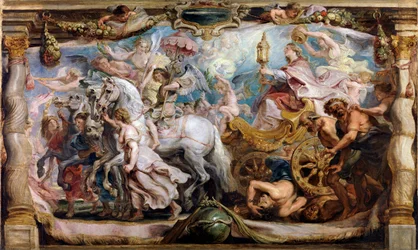 ""Triumf církve nad zuřivostí, nesvorností a nenávistí"" - obraz Petera Paula (Pierre-Paul) Rubense (nebo Petra Pavla nebo Petruse Pauluse) (1577-1640) 17. století. Madrid, muzeum Prado – Triumf církve od Rubense, Pietera Paula (1577-164
