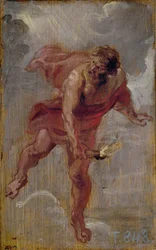 Promethee - Prometheus - Rubens, Pieter Paul (1577-1640) - cca 1636 - Olej na dřevě - 25,7x16,6 - Museo del Prado, Madrid