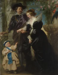 Rubens, jeho manželka Helena Fourmentová 1614-1673 a jejich syn Frans 1633-1678, ca. 1635.