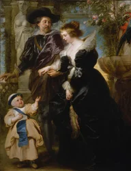 Rubens, jeho manželka Helena Fourmentová a jejich syn Frans, kolem roku 1635