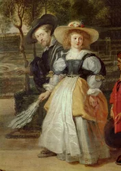Rubens a jeho druhá žena Helene Fourmentová v zahradě (olej na plátně)
