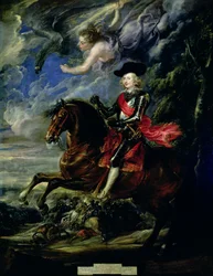 Kardinál Infante Ferdinand v bitvě u Nordlingenu, kolem roku 1634