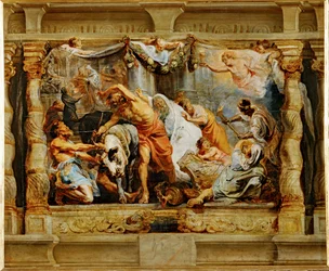 Vítězství eucharistie nad modloslužbou (malba na plátně)