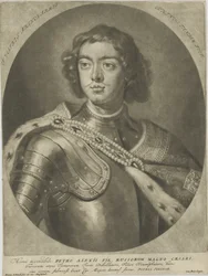 Portrét císaře Petra I. Velikého 1672-1725, um 1700.