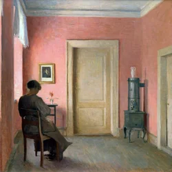 Sedící žena v interiéru, 1915