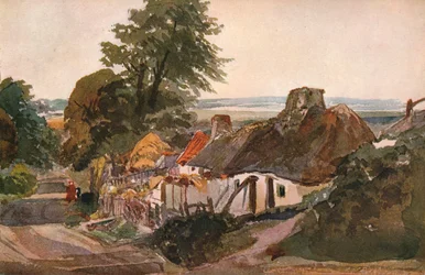 Ulička s domky, c1820