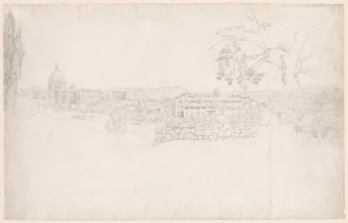 Fantasy Panorama Říma od svatého Petra po Castel San Angelo