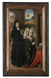 Isabella Portugalská a sv. Alžběta, kolem 1457-60 (olej na plátně)