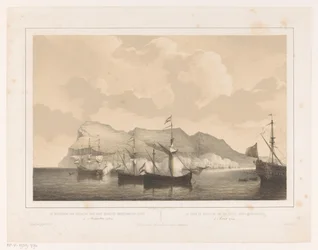 Dobytí Gibraltaru Dobytí Gibraltaru anglo-nizozemskou flotilou 3. srpna 1704 / La prize de Gibraltar par un flotte Anglo-Neerlandaise (název na předmětu)