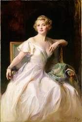 Bílé šaty – portrét Joan Clarksonové