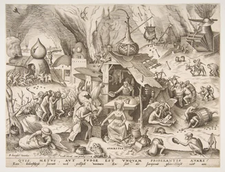 Avarice Avaritia ze série The Seven Deadly Sins, 1558.