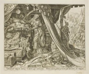Judith Slaying Holofernes, deska šest z Příběhu Judith a Holoferna