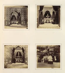 [Alhambra a dvůr lvů, pohled v jižním transeptu], ca. 1859.