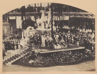 Návštěva císaře a císařovny v Křišťálovém paláci, 1855.