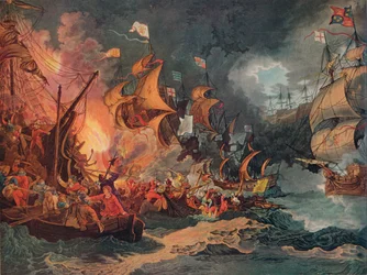 Porážka španělské armády, c1797
