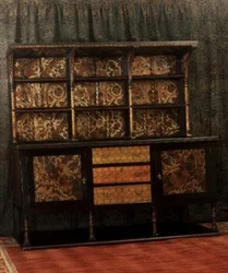 Příborník s ozdobnými panely, cca 1892 (dřevo)