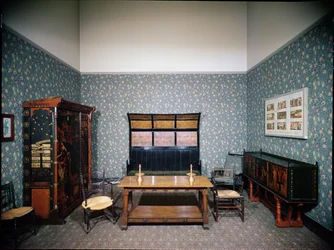 Interiér Williama Morrise, kolem roku 1860