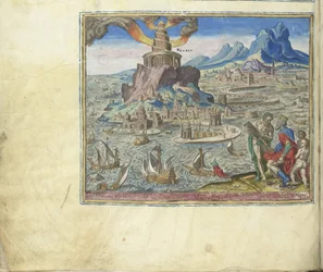 Maják v Alexandrii ze série Osmé divy světa, 1572