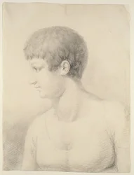Portrét Pauliny Rungeové, 1801 (černá křída na papíře)